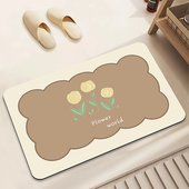 卫生间地垫厕所进门脚垫家用浴室门口地垫软硅藻泥吸水防滑速干垫