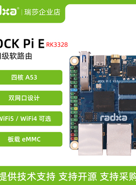瑞莎 Radxa 开发板 ROCK Pi E RK3328 双网口 四核CPU单板机