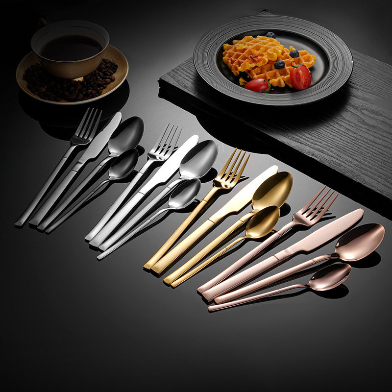 爆款四件套餐厅不锈钢刀叉勺骑士高颜值酒店牛排刀西餐餐具,住宅家具,不锈钢/PVC餐桌,淘宝优惠券,粉丝福利购,淘宝优惠卷