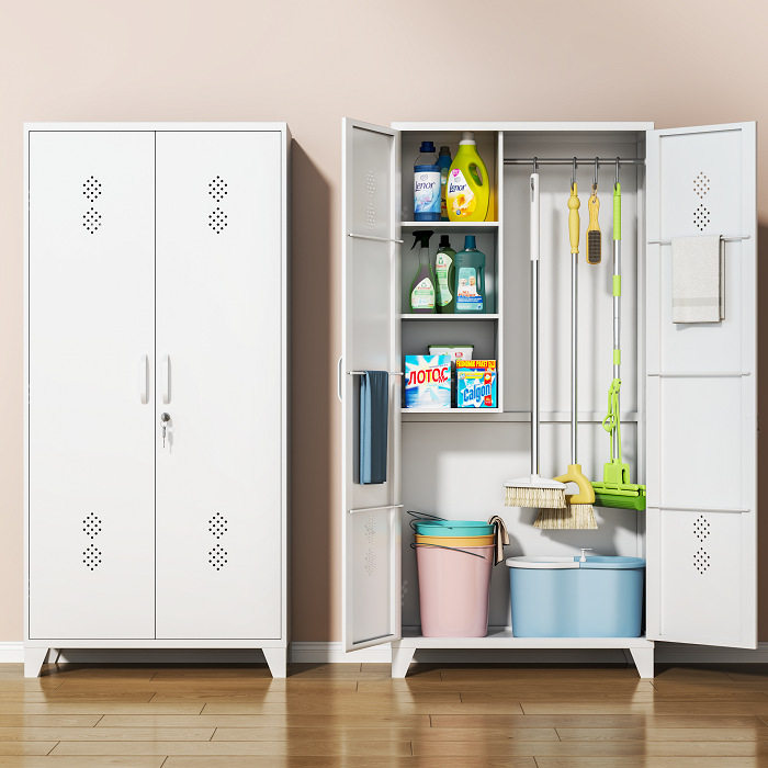 不锈钢清洁柜家用扫把拖把吸尘器收纳柜保洁家政柜学校卫生清洁