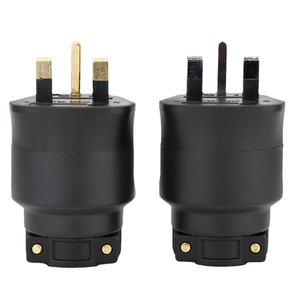 F1-UK电源头镀金镀铑英规电源插头发烧HIFI级音响13A英标头