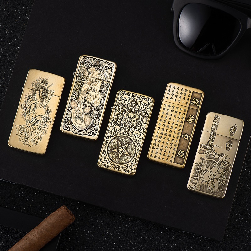 佐罗ZT5-108信仰版般若心经窄版系列纯铜壳煤油防风火机厂家批发