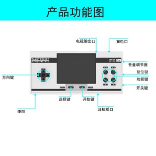 新品 复古怀旧NES掌机 游戏 内置348款 FC红白机掌上游戏机