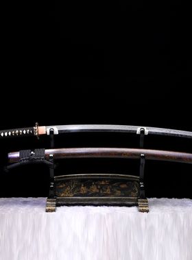 金属制刀剑t10钢皆烧日本剑虎斑纹手工锻打硬剑防身冷兵器未开刃