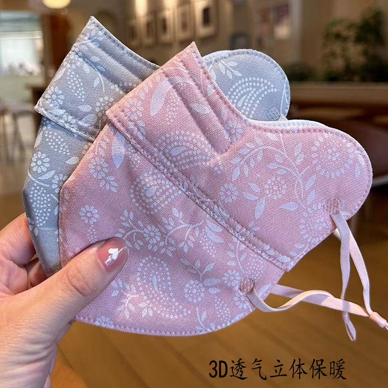 冬季加厚口罩女保暖开口防起雾护眼角防寒纯棉可水洗加大护脸面罩