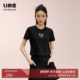 朗姿集团LIME莱茵圆领基础圆领短袖 黑白T恤25夏棉质弹力百搭半袖