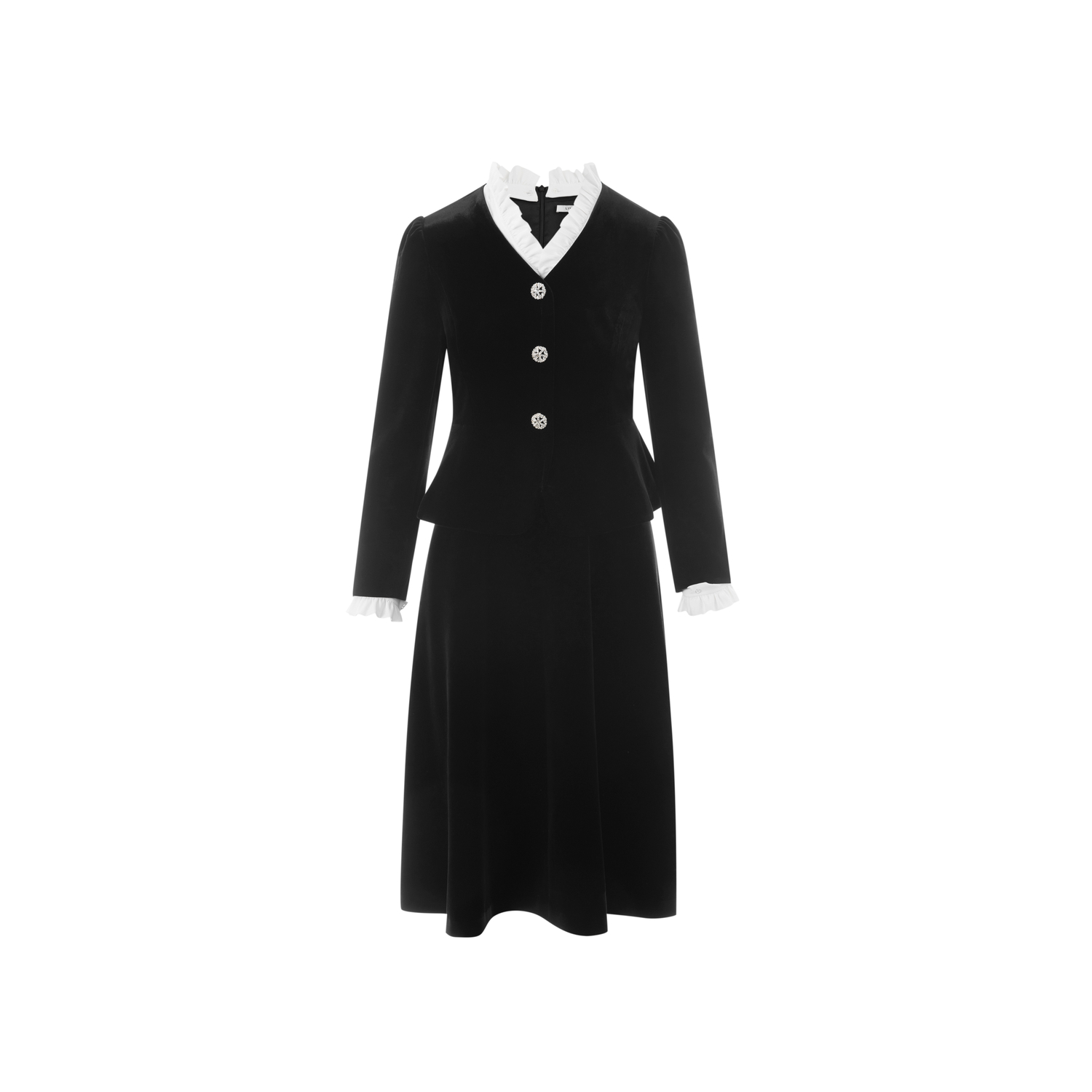 【七七酱直播间】LIME莱茵丝绒连衣裙黑色气质优雅收腰减龄