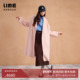 朗姿集团LIME莱茵双面呢天然骆驼绒长大衣直筒双排扣松弛25冬新款