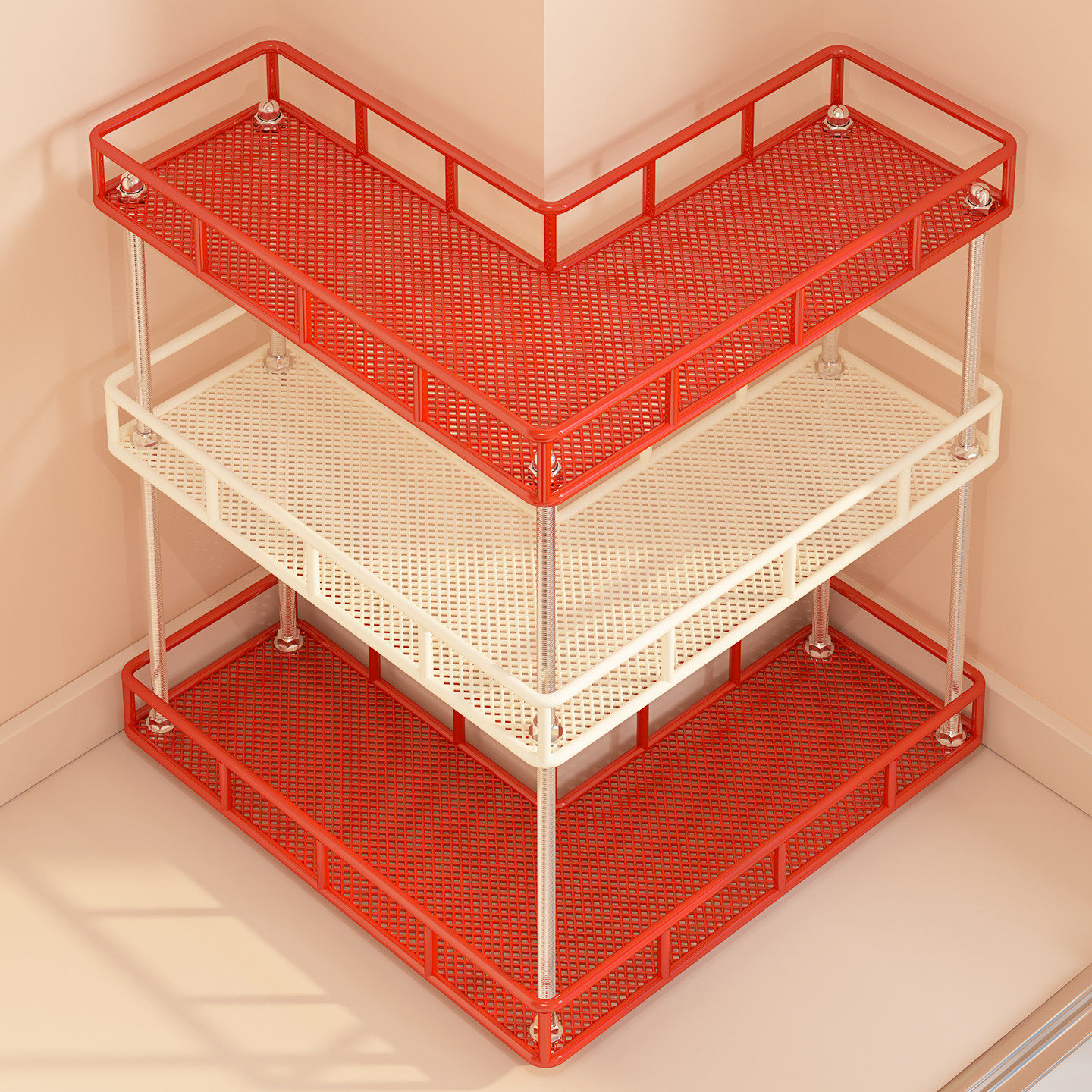 厨房可调节转角调料品置物架2026新款台面多功能拐角调味收纳放置