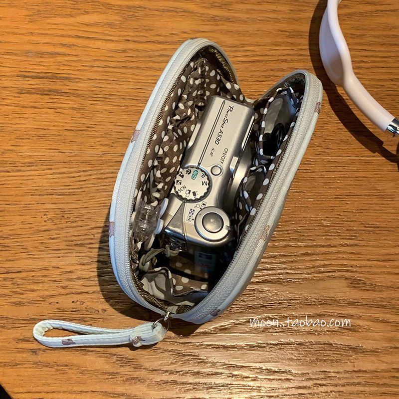 韩系简约CCD相机包日式小狗收纳包旅行便携彩妆包收纳杂物手拿包