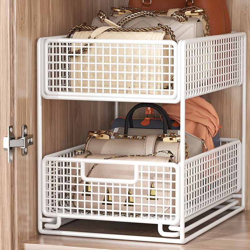 包包收纳分层架子隔板衣物置物架衣柜内存放盒挂架袋内衣放置储物