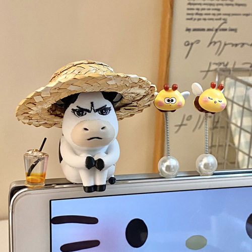 emo委屈草地牛模型丑萌治