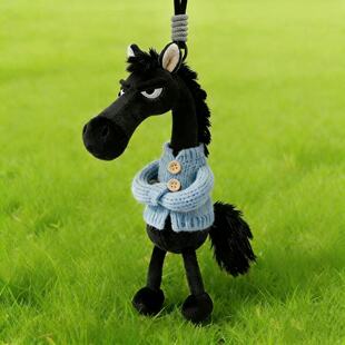 2026新款天选黑马马年吉祥物毛绒公仔挂件包包挂饰送男女朋友礼物