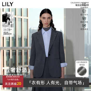 收腰通勤西装 LILY2026春新款 2.0 外套女126130C2129 大师西装