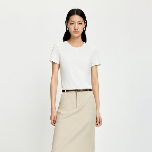 LILYT恤女2026夏新款简约休闲通勤短袖T恤女内搭上衣126210VT301