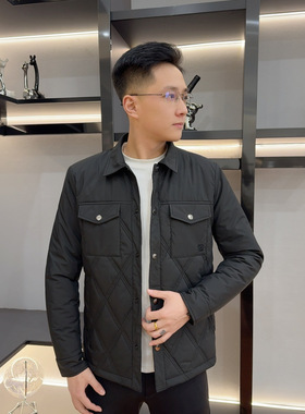 25327冬季男士商务休闲夹克外套男新款百搭休闲棉衣时尚男装棉服