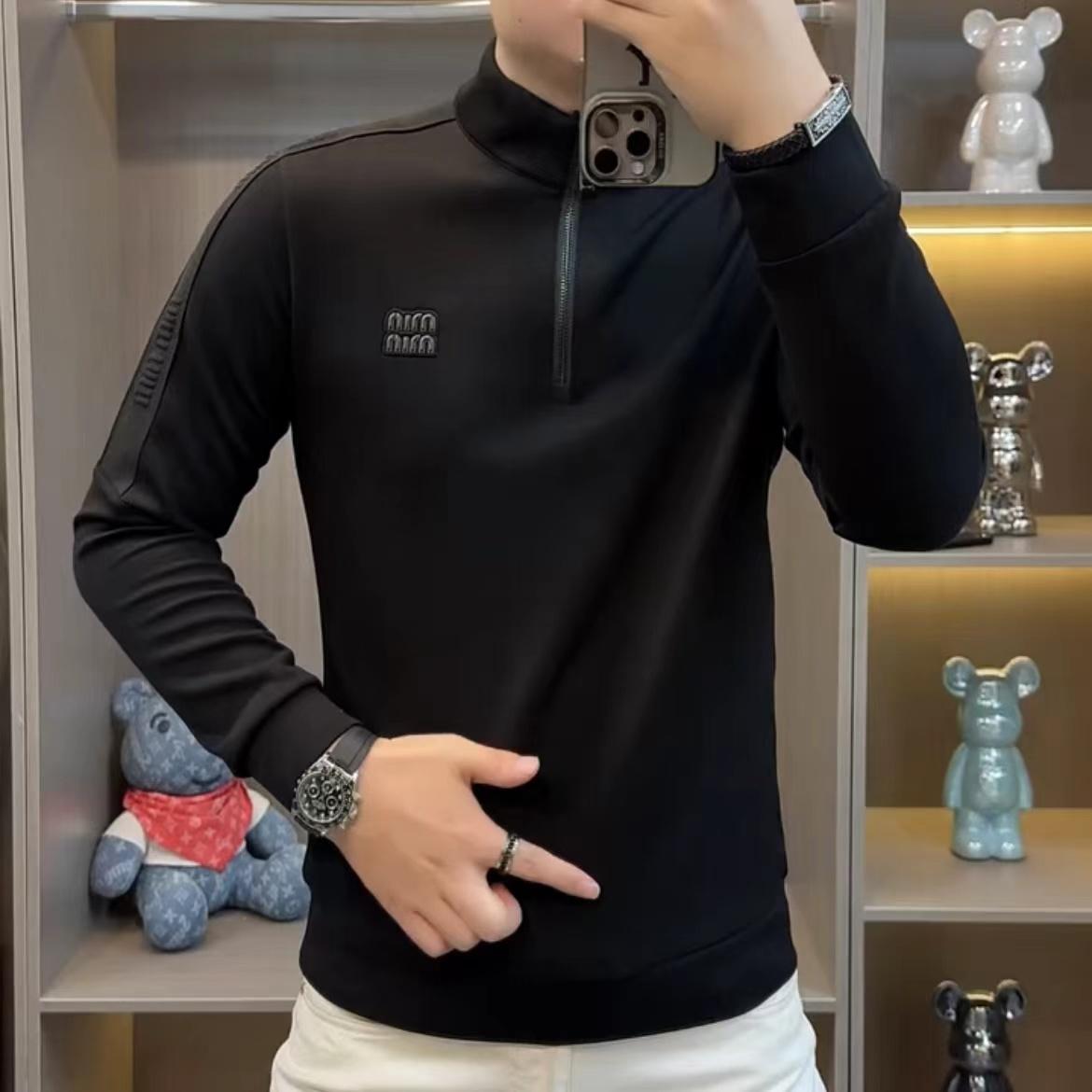 秋季新款男士半拉链卫衣