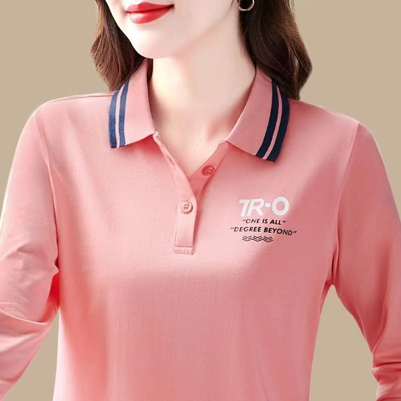 长袖polo衫t恤女2025春T恤