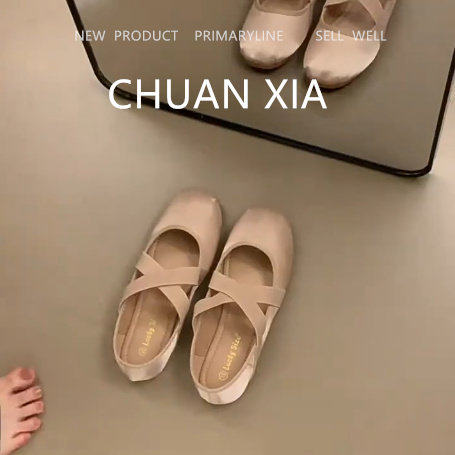 羊皮版！绝美交叉绑带玛丽珍鞋女真皮平底瓢鞋芭蕾风圆头软底单鞋
