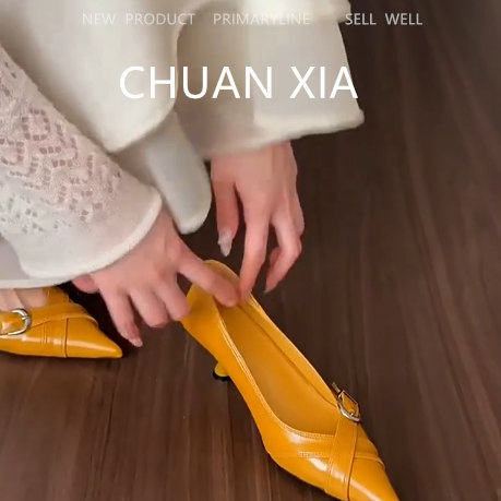 羊皮版！小众真皮包头凉鞋女交叉皮带扣尖头包鞋不累脚细跟高跟鞋,女鞋,浅口单鞋,淘宝优惠券,粉丝福利购,淘宝优惠卷