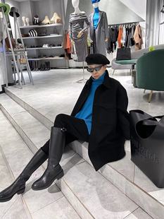 纯色宽松百搭高领前短后长毛衣3W1103335L YD设计师款 PENNIES