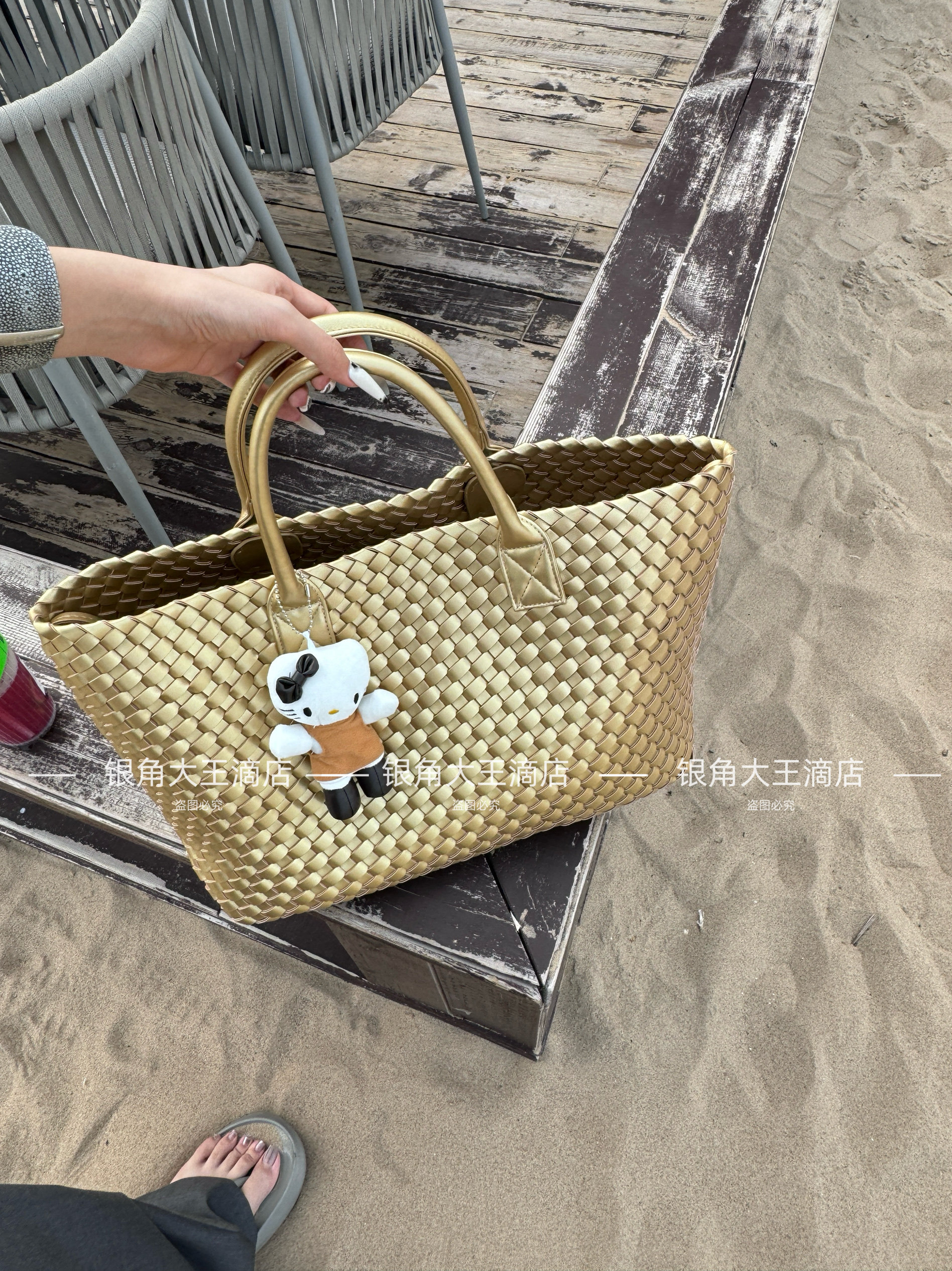 【银角滴店】博主同款2024新款编织托特包旅行包大容量通勤