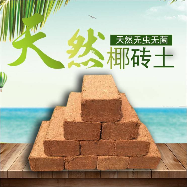 椰子砖营养土养花通用型种花种菜专用土椰粗椰壳脱盐大块耶砖土
