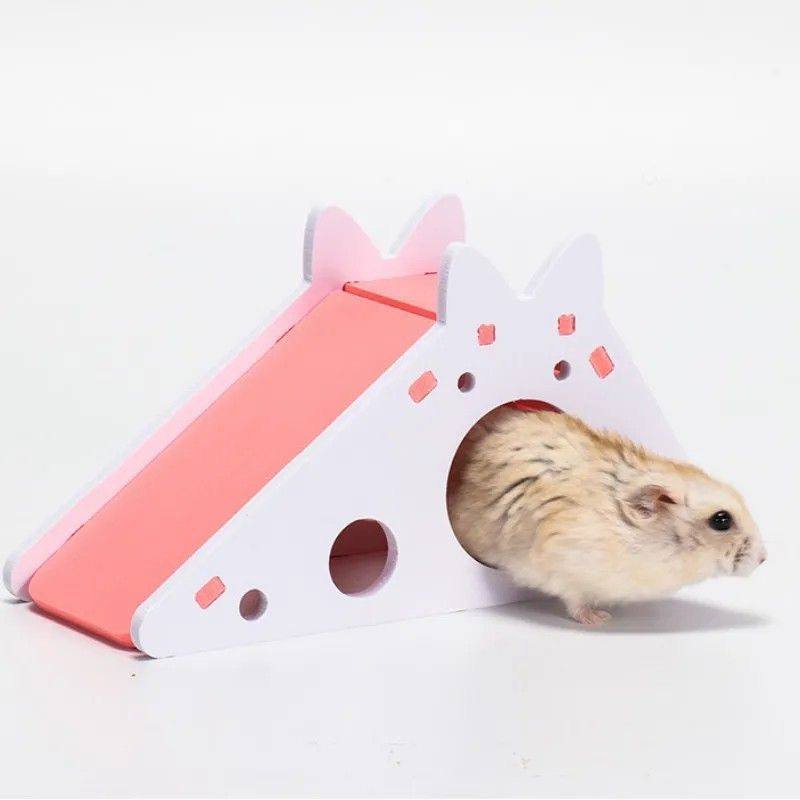 仓鼠玩具窝滑梯小屋 pvc彩色小屋睡窝金丝熊滑梯玩具仓鼠用品