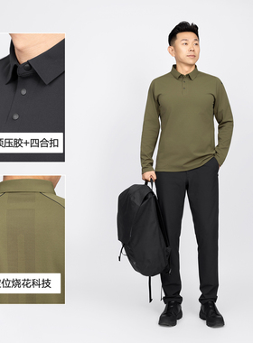 【S·F PRO】秋季新品男士长袖Polo衫高弹透气速干保暖透气HT22