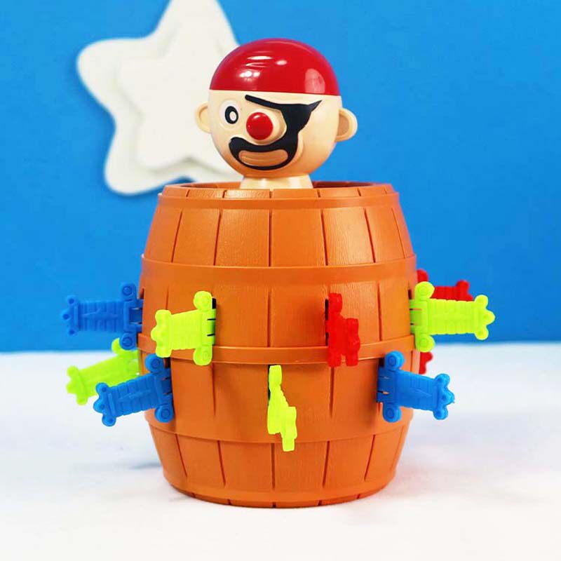 海盗桶插剑疯狂叔叔恶搞玩具解压神器教具聚会游戏抖音整蛊木桶大