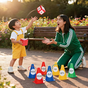 雪糕筒套圈圈道具大号骰子幼儿园投掷玩具可擦写英语课堂游戏教具