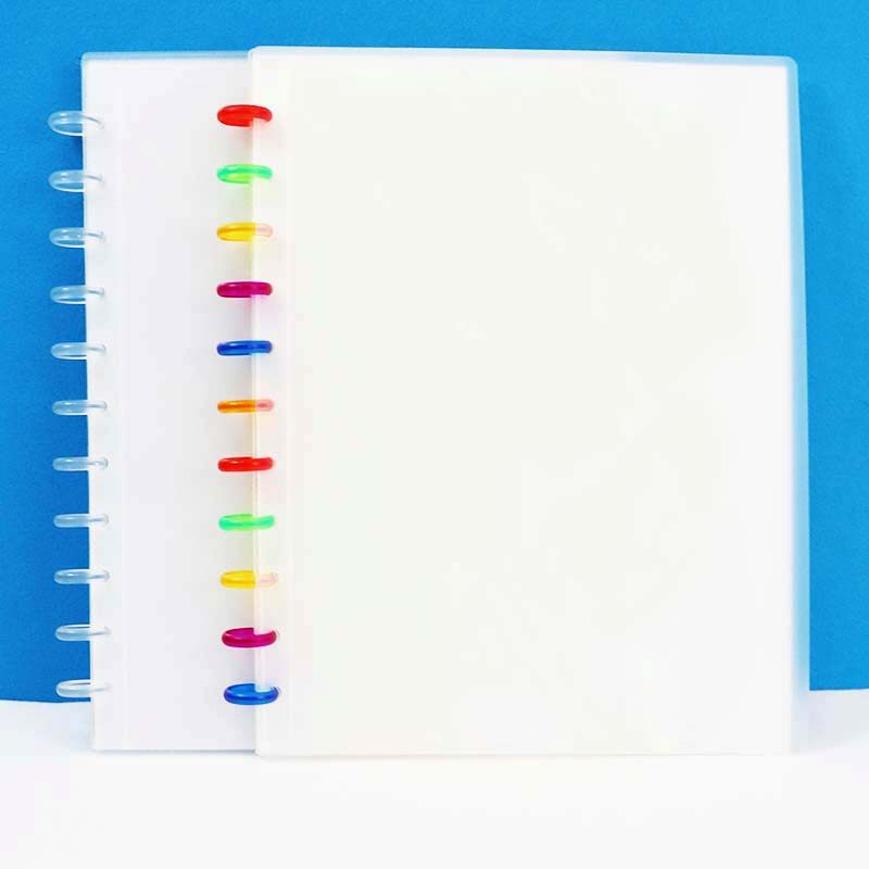 a4资料册文件夹蘑菇孔活页夹教具试卷作业收纳册文具透明教师上课