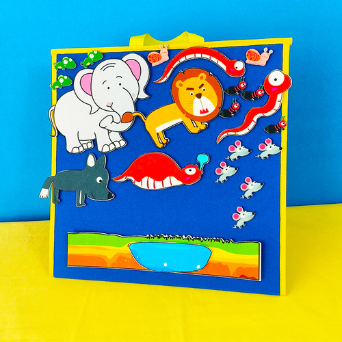 小蛇散步英语绘本毛毡