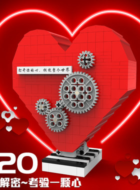塑料积木拼装拼插情人礼物益智