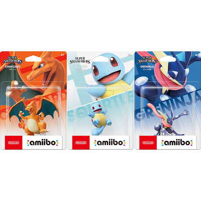 任天堂宝可梦amiibo喷火龙忍蛙