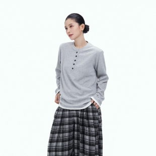 卫衣女早秋韩系宽松上衣 NEW8.01 吴童童假两件圆领长袖