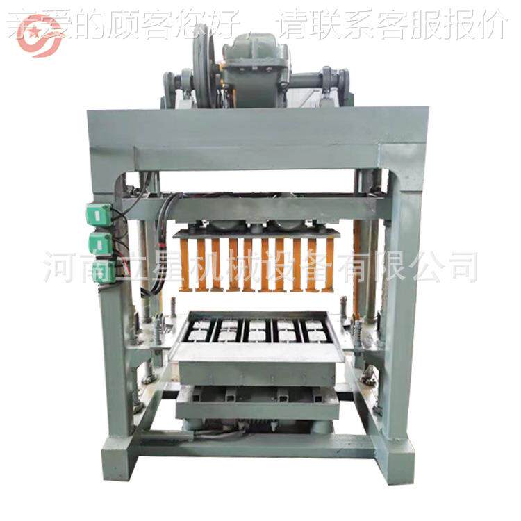 供应半自动水建多种泥砖机 筑废渣免烧制砖混设备 六棱空凝土心砖