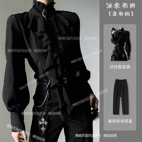 thumbnail for Autumn 2026 pure white gothic style lantern sleeves long sleeve top shirt elegant court style lolita long sleeve simple women