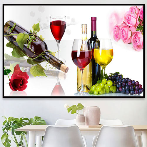 餐厅客厅餐桌简约自粘壁画可定制