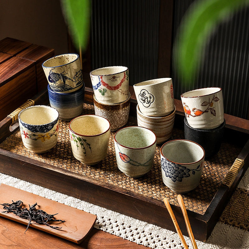 中式复古国风陶瓷酒杯小茶杯茶具茶杯