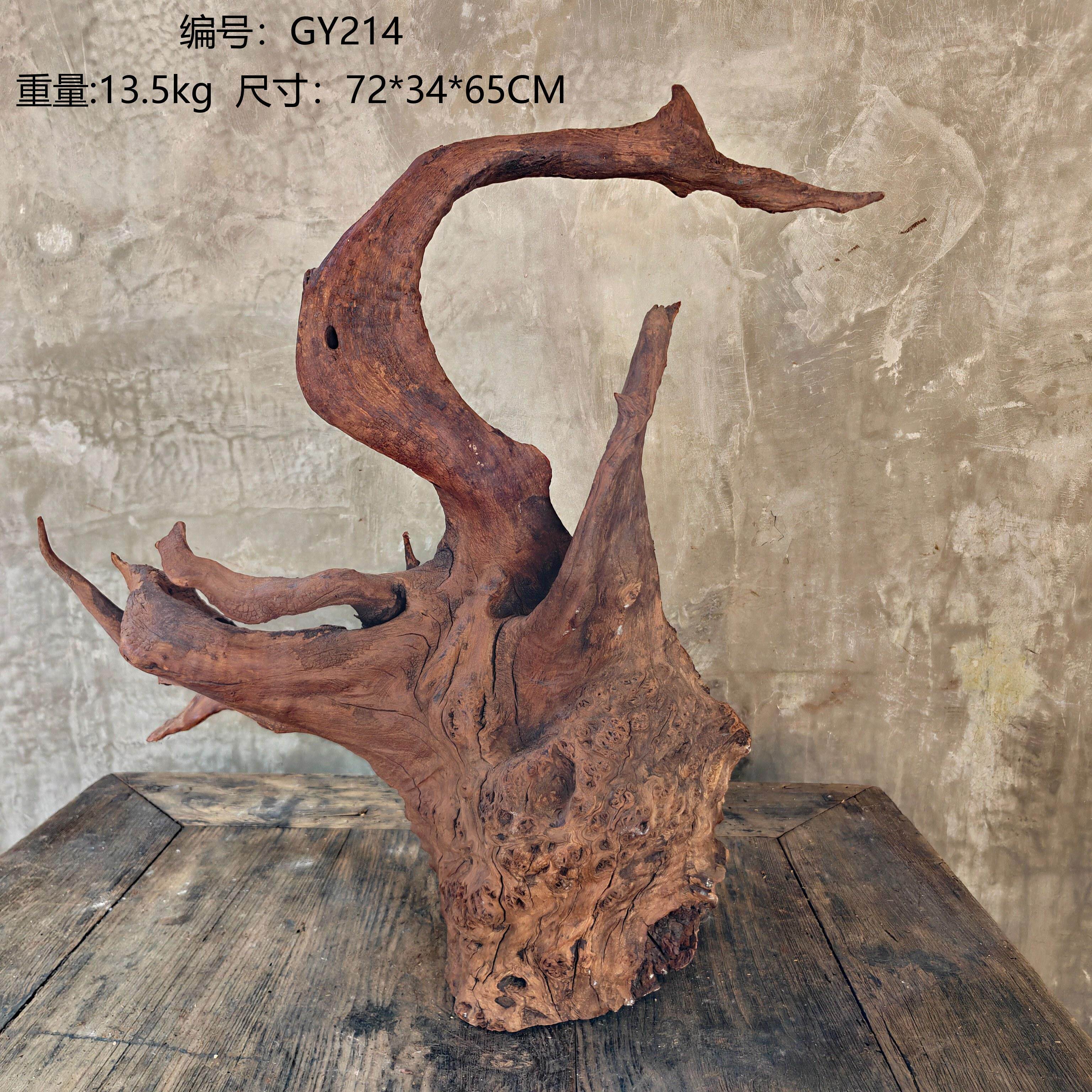 云南天然紫柚木沉木鱼缸造景装饰