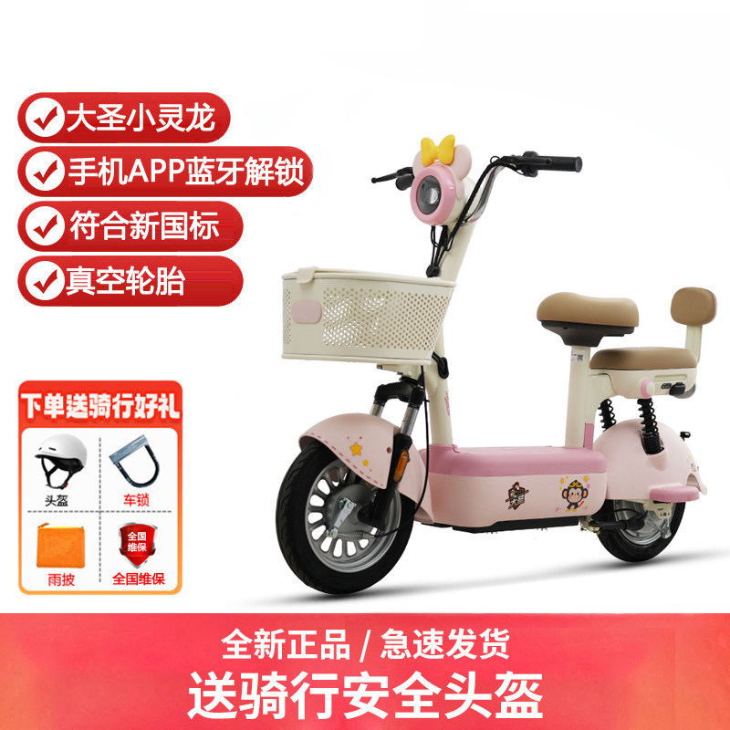 雅迪大圣电动车小灵龙新国标电动自行车成人款小型家用代步电瓶车