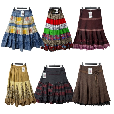 复古海淘春夏雪纺半身裙