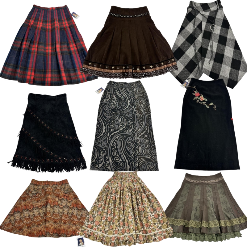 复古秋冬原宿港风百搭半身裙