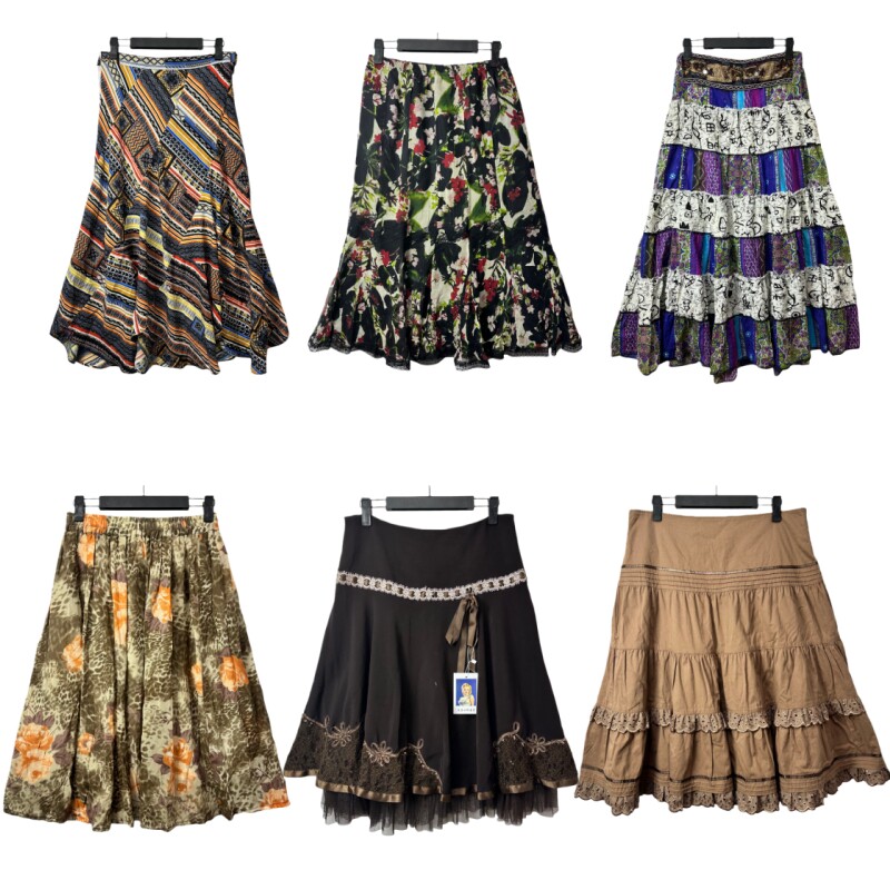 复古海淘美式春夏雪纺半身裙