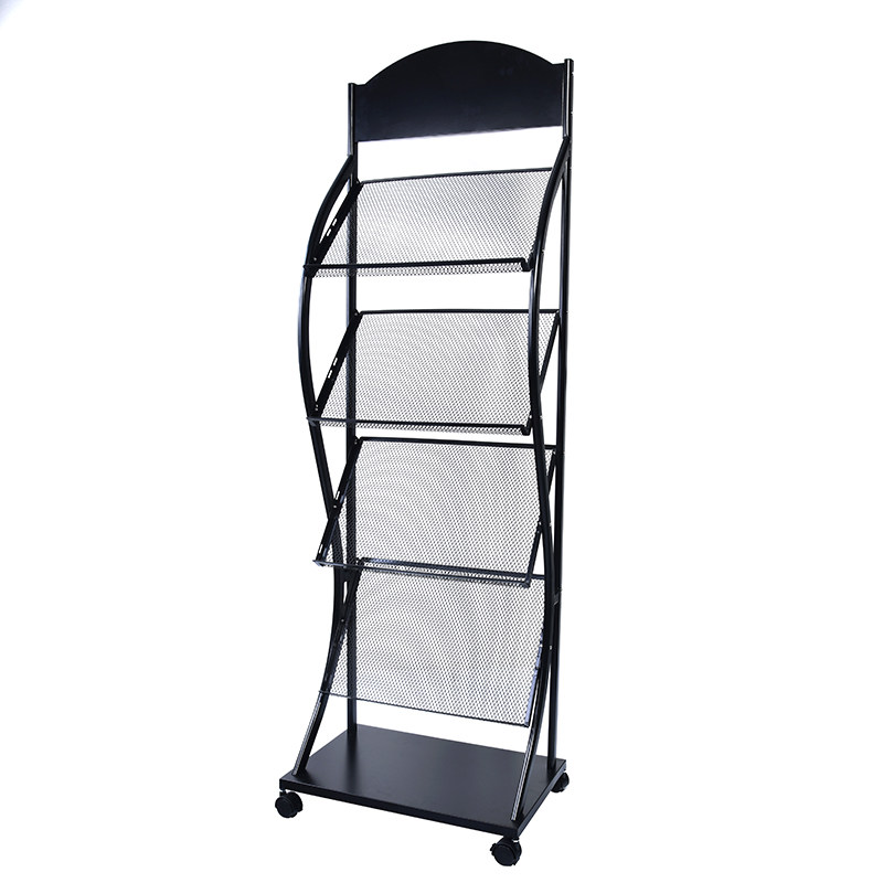 创意落地书刊架展示架报刊架铁艺落地资料架简易置物架杂志收纳架