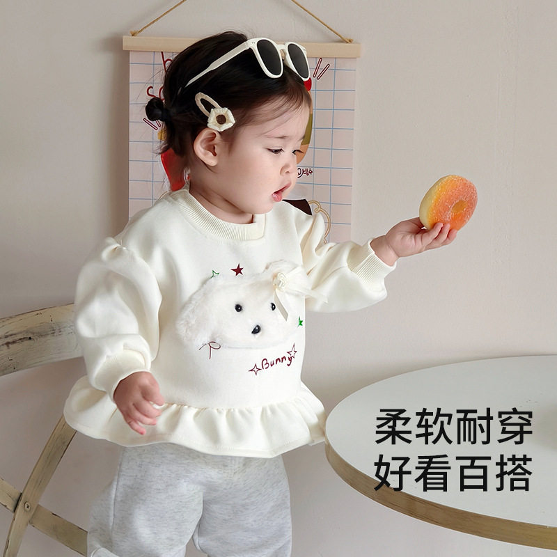 女童卫衣春秋装新款儿童洋气衣服婴儿宝宝套头打底衫长袖上衣秋