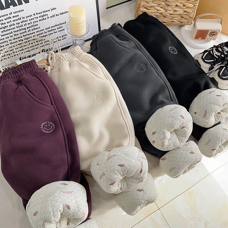 儿童棉裤冬季加厚保暖休闲卫裤洋气加厚棉裤温变石墨烯四层超厚