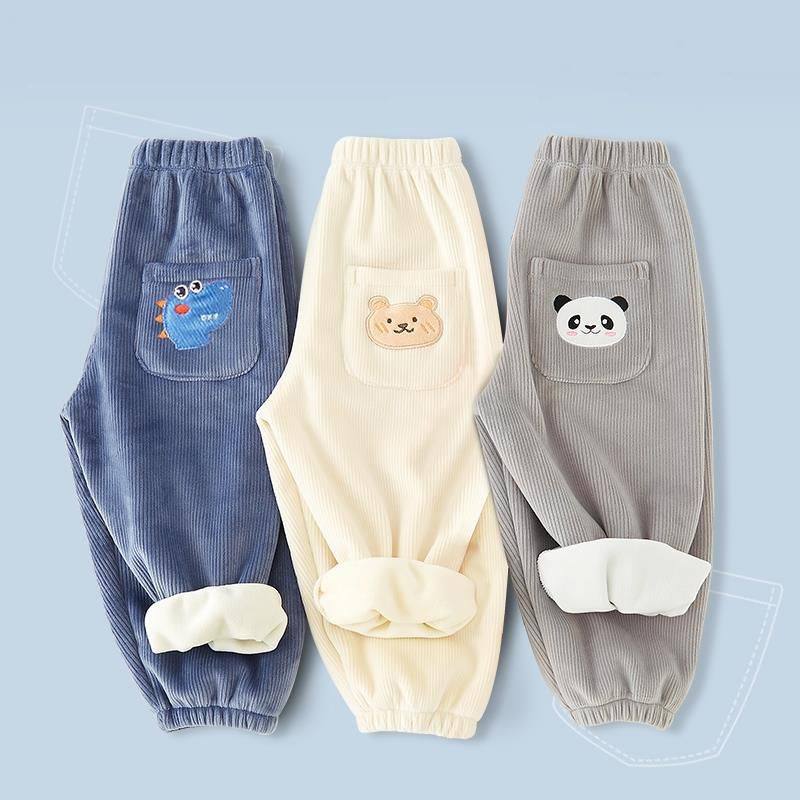 男女童裤子秋款新款宝宝冬季加绒裤子小童运动裤儿童加厚外穿