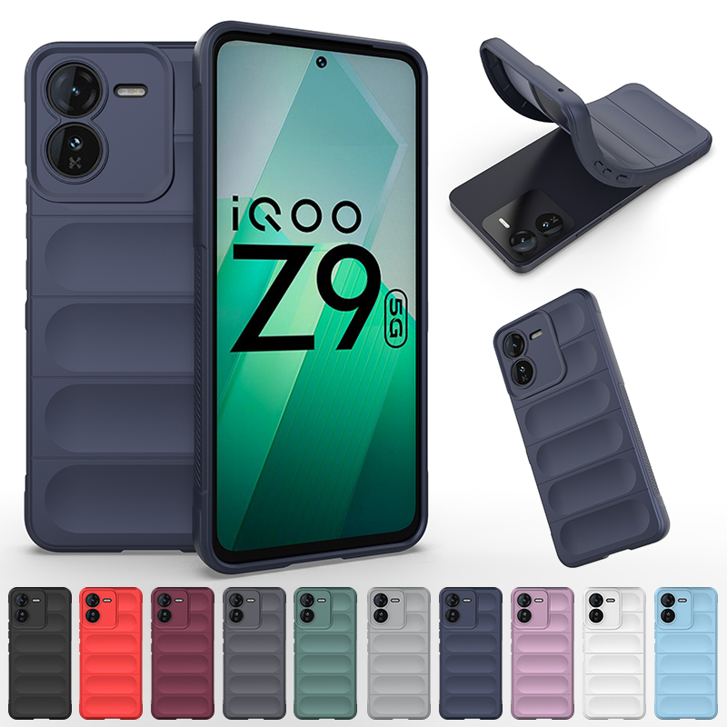 适用iqooz9手机壳iQOOZ9x硅胶保护套Z9Turbo外壳Z9Turbo+续航版幻盾气囊全包防摔防爆软无线充防油抗污散热款